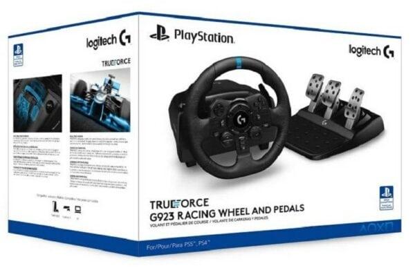 Logitech G923 Racing Wheel and Pedals, TRUEFORCE Feedback