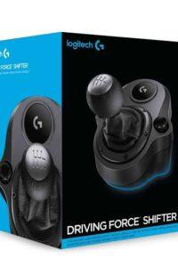 Logitech driving wheel Gear shifter for G29 and G923 , 6 speed , push down , reverse gear with Leather construction
