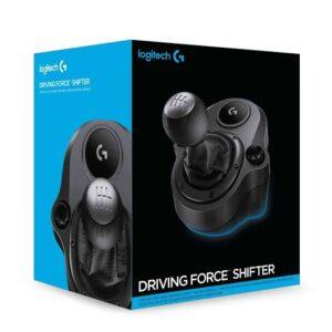 Logitech driving wheel Gear shifter for G29 and G923 , 6 speed , push down , reverse gear with Leather construction