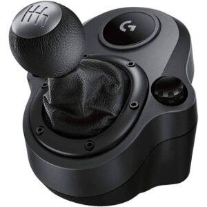 Logitech driving wheel Gear shifter for G29 and G923 , 6 speed , push down , reverse gear with Leather construction