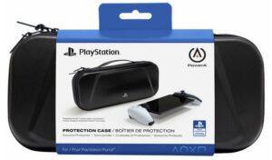 PowerA Protection Case for PlayStation Portal™ Remote Player with Accessories Storage, Charging Cable Pass-Through, Screen Portector Flap, Black (Officially Licensed) for PS5
