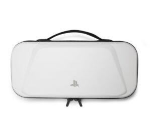 PowerA Protection Case for PlayStation Portal™ Remote Player with Accessories Storage, Charging Cable Pass-Through, Screen Portector Flap, White (Officially Licensed) for PS5